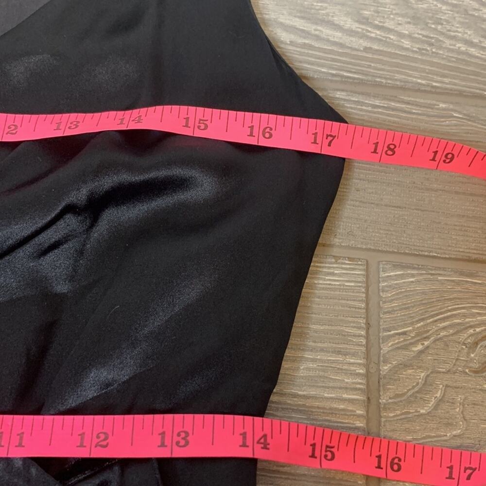 Fiumicelli New York silk lbd black dress draped sz S - Picture 5 of 7
